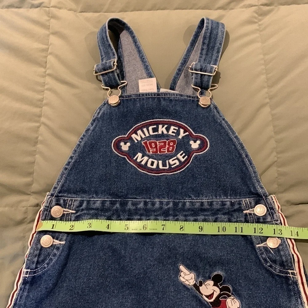Disney&Co. Girls Mickey Mouse Jean Jumper. Size M 10-12. Side button-Super Cute!
